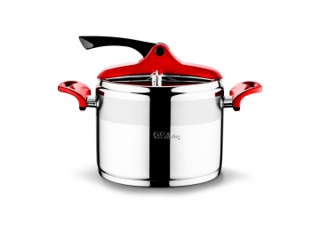Straight Pressure Cooker Red Handle