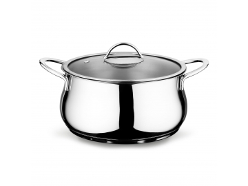 Deep Casserole Pot With Metal Handle