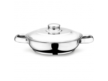 Çift Kulp Kapaklı Tava - Metal Kulp